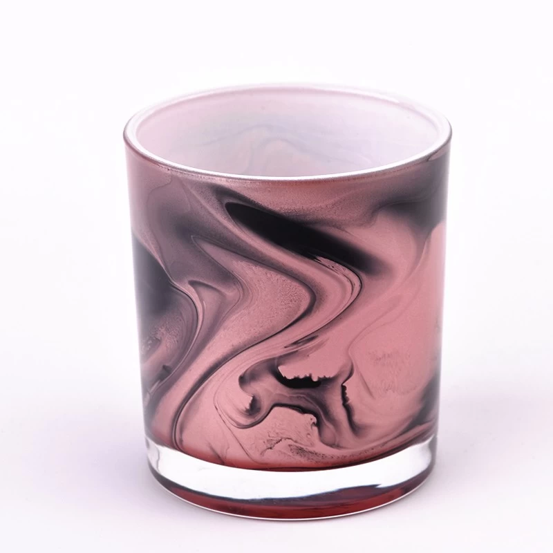 Beautiful Glass Candle Holders For Decoration 300ml Glass Candle Vessels Wholesale