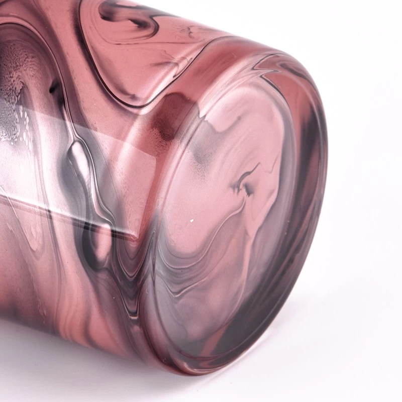Beautiful Glass Candle Holders For Decoration 300ml Glass Candle Vessels Wholesale