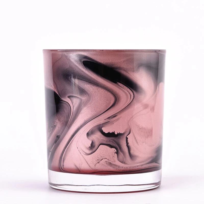 Beautiful Glass Candle Holders For Decoration 300ml Glass Candle Vessels Wholesale