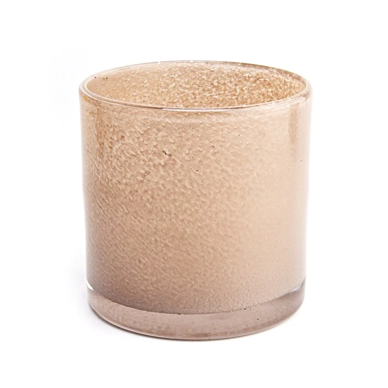 Custom Hand Made Glass Candle Vessels 540ml Cylinder Glass Candle Jars Wholesale
