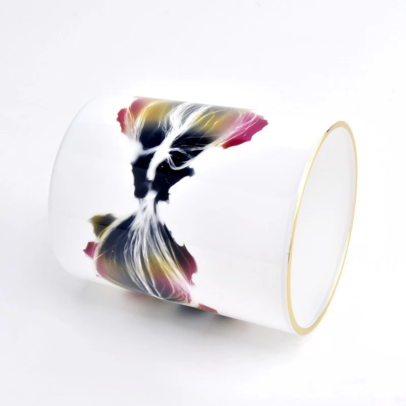 Custom Logo Color Unique Glass Candle Vessel For Candle Making