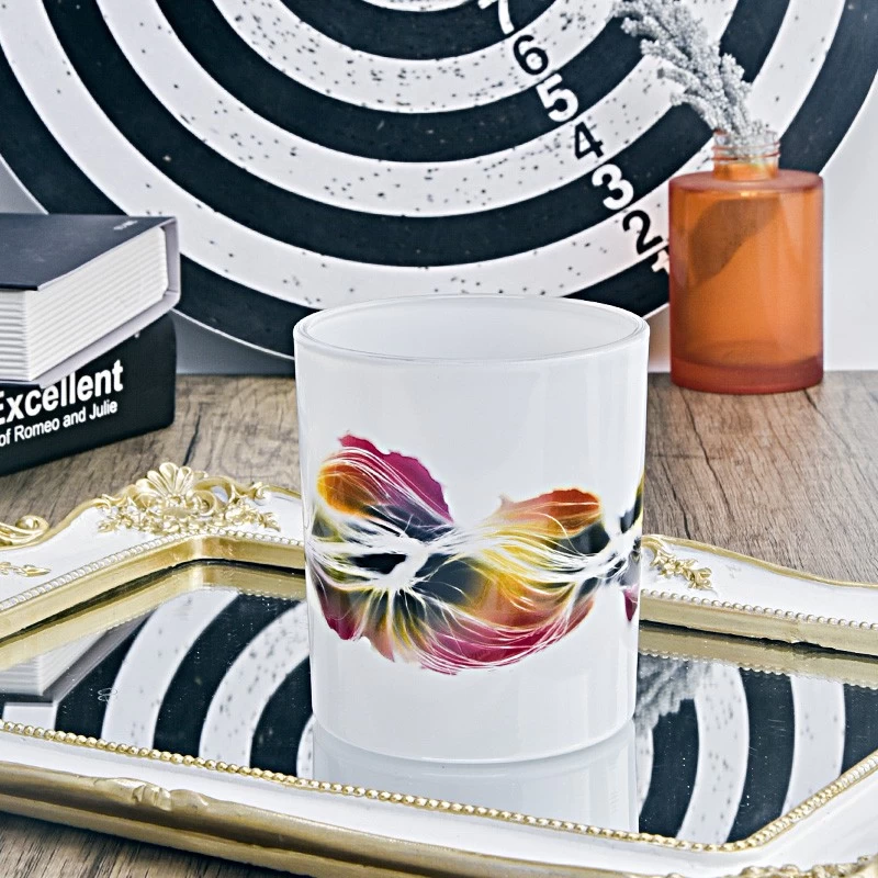Lovely Glass Candle Jar For Decoration Empty Glass Candle Holder for Candle Making