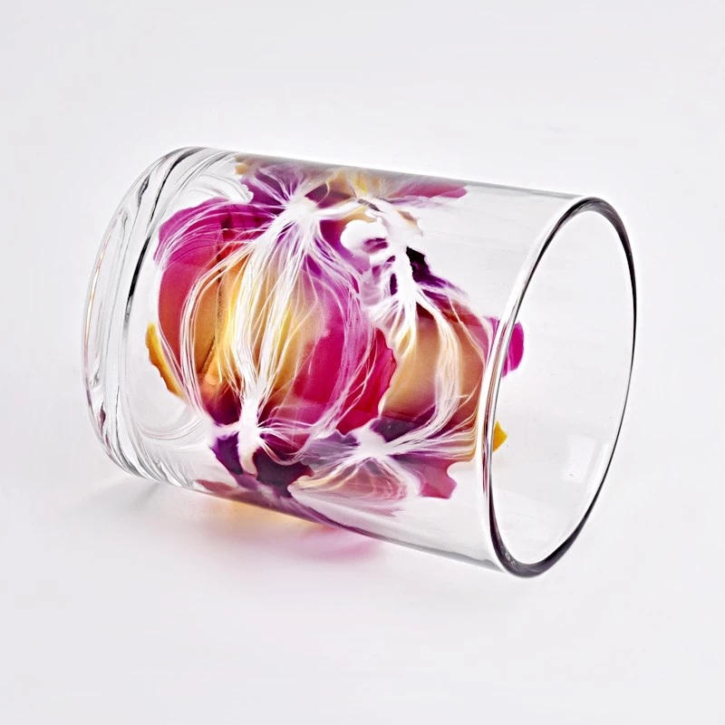 Custom 530ml Cylinder Glass Candle Jars Wholesale