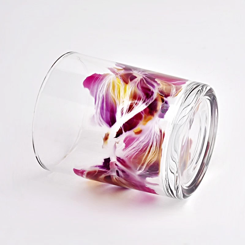 Custom 530ml Cylinder Glass Candle Jars Wholesale