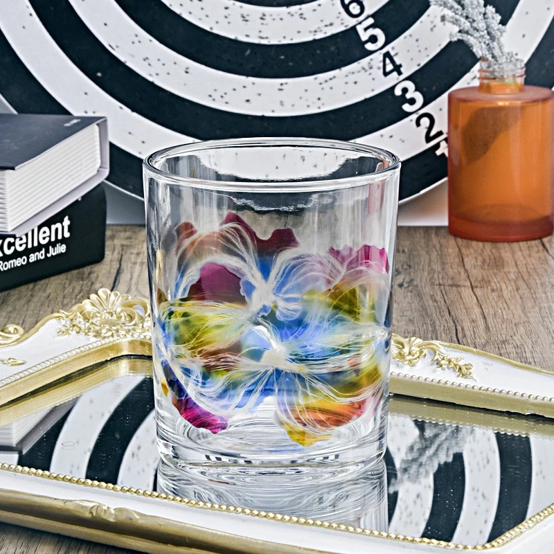 Unique Decorative Glass Candle Jars 15oz Glass Candle Vessels For Home Wedding