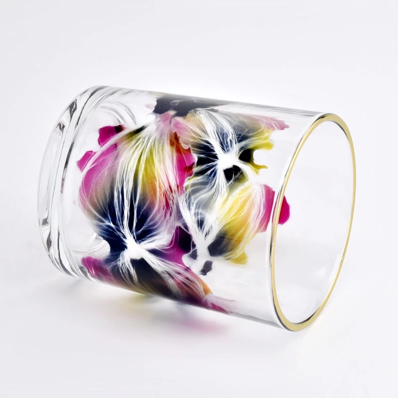 530ml Glass Candle Jar Custom Color Classic Cylinder Glass Candle Jars 15oz Candle Glass