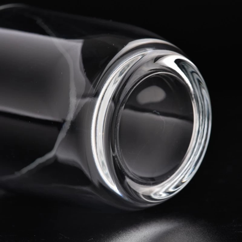wholesale clear glass candle jars with round bottom