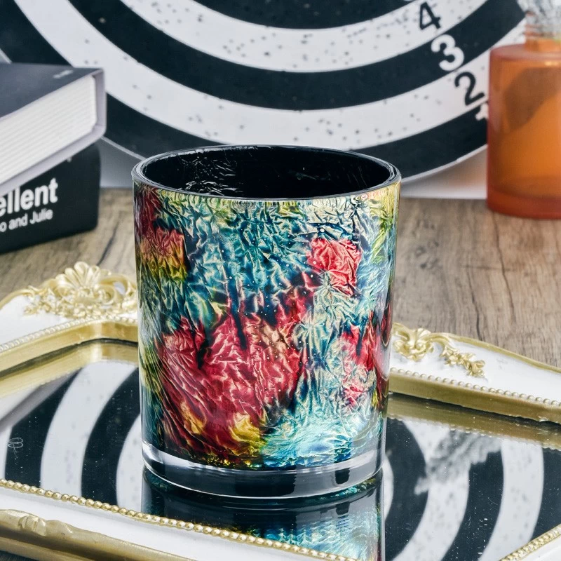 Custom Decal Printing Glass Candle Holder Supplier