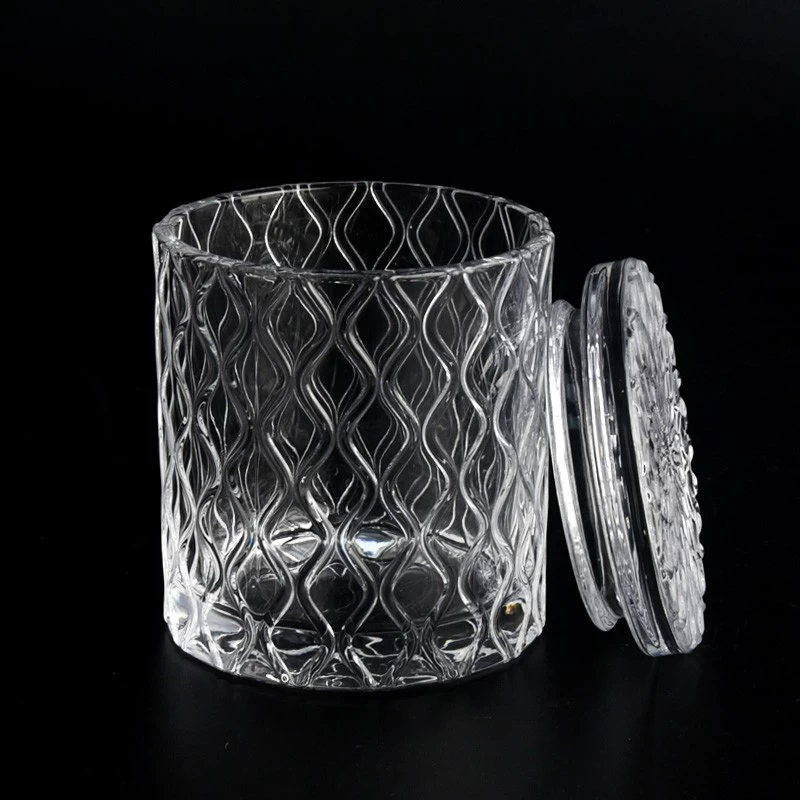 7oz Glass Candle Jar with Glass Lids