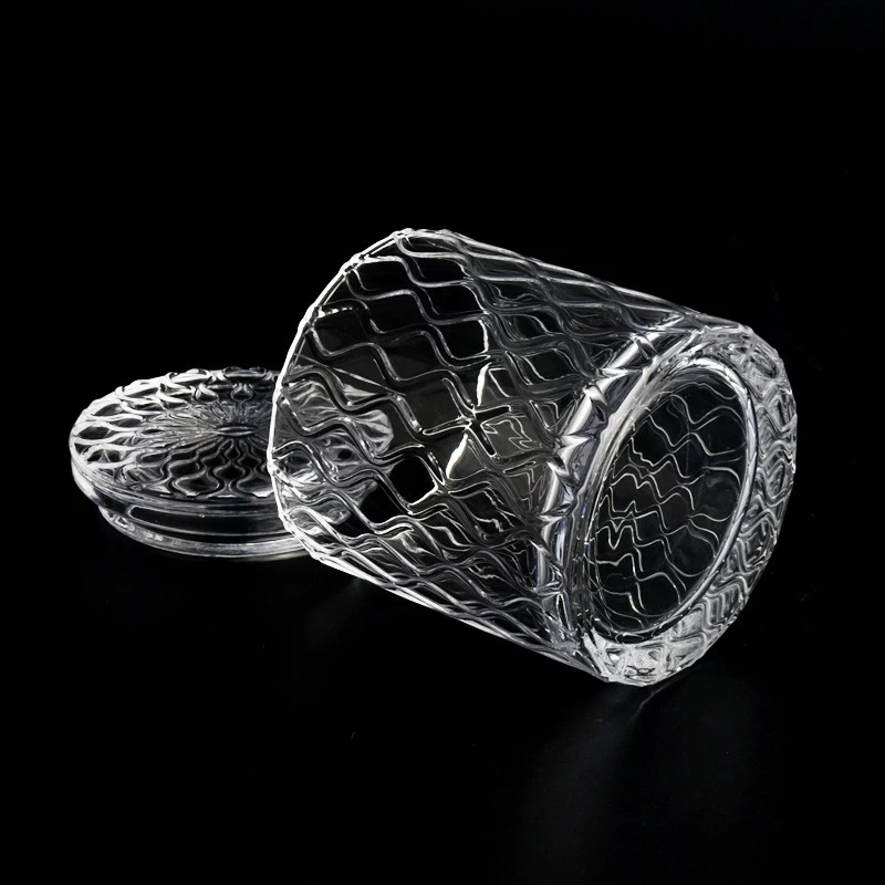 7oz Glass Candle Jar with Glass Lids