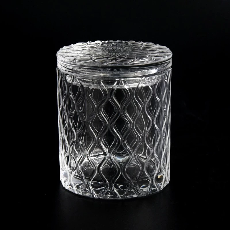 7oz Glass Candle Jar with Glass Lids