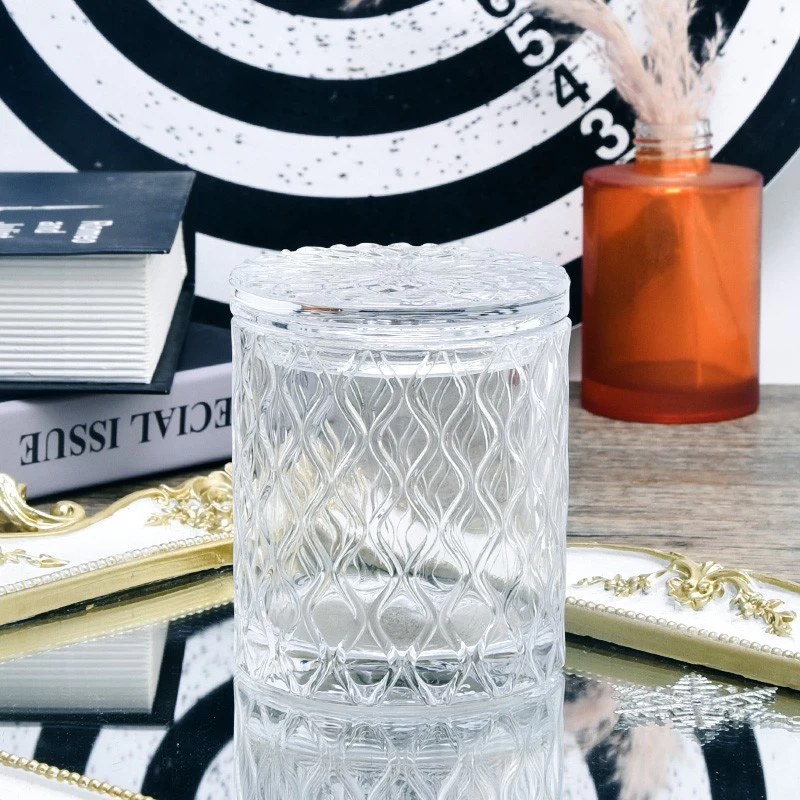 7oz Glass Candle Jar with Glass Lids