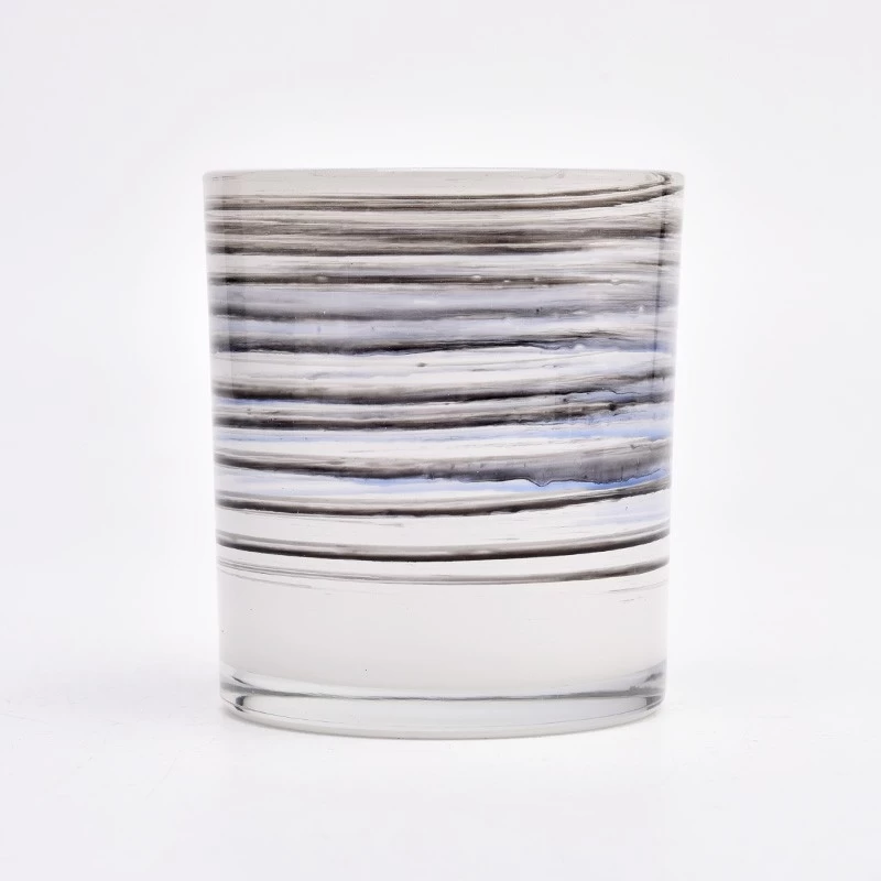 Morden Design Home Decoration Glass Candle Jars Glass Candle Holders for Candle Making