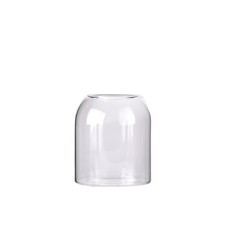 China 500ml clear round glass candle jar with home decor manufacturer