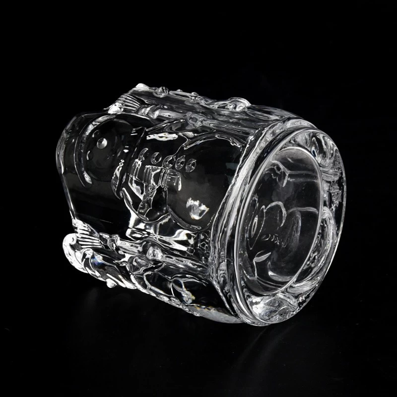 Snowman Glass Candle Holders For Christmas Decoration