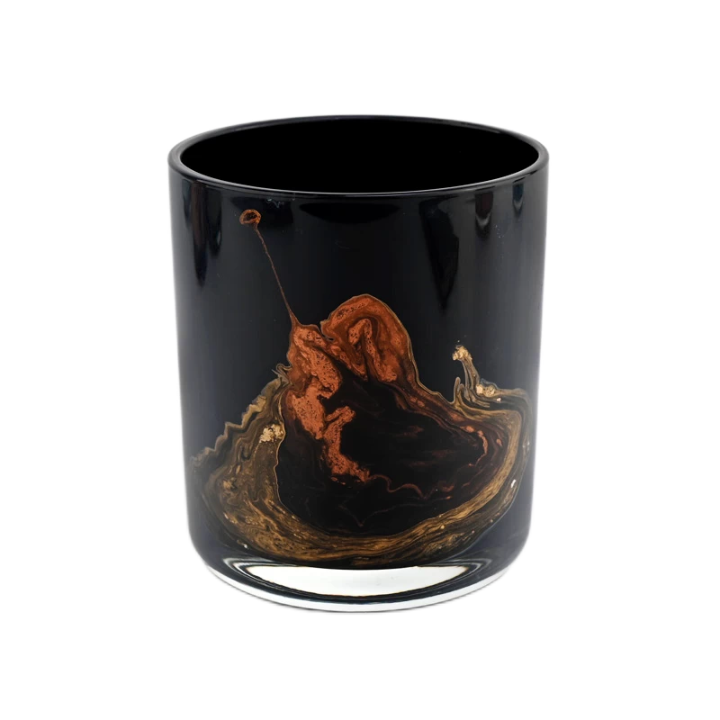 Unique 390ml Glass Candle Jars For Decoration