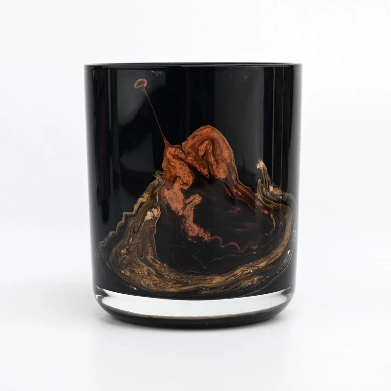Unique 390ml Glass Candle Jars For Decoration