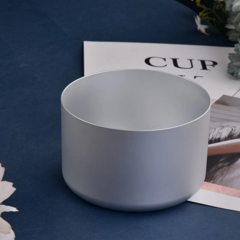 Wholesale 350ml Tinplate Wax Container Silver Metal candle jar