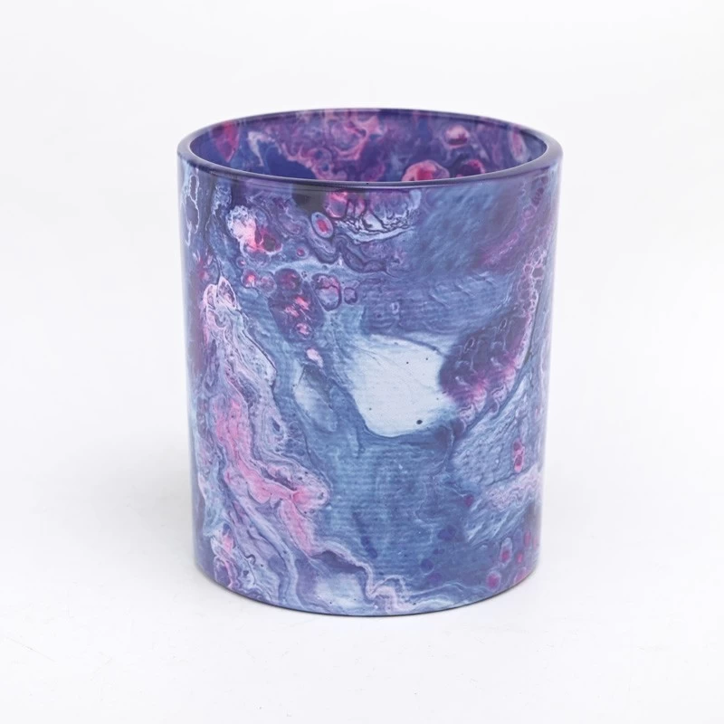 Unique Painting Glass Candle Holders Empty 300ml Candle Glass