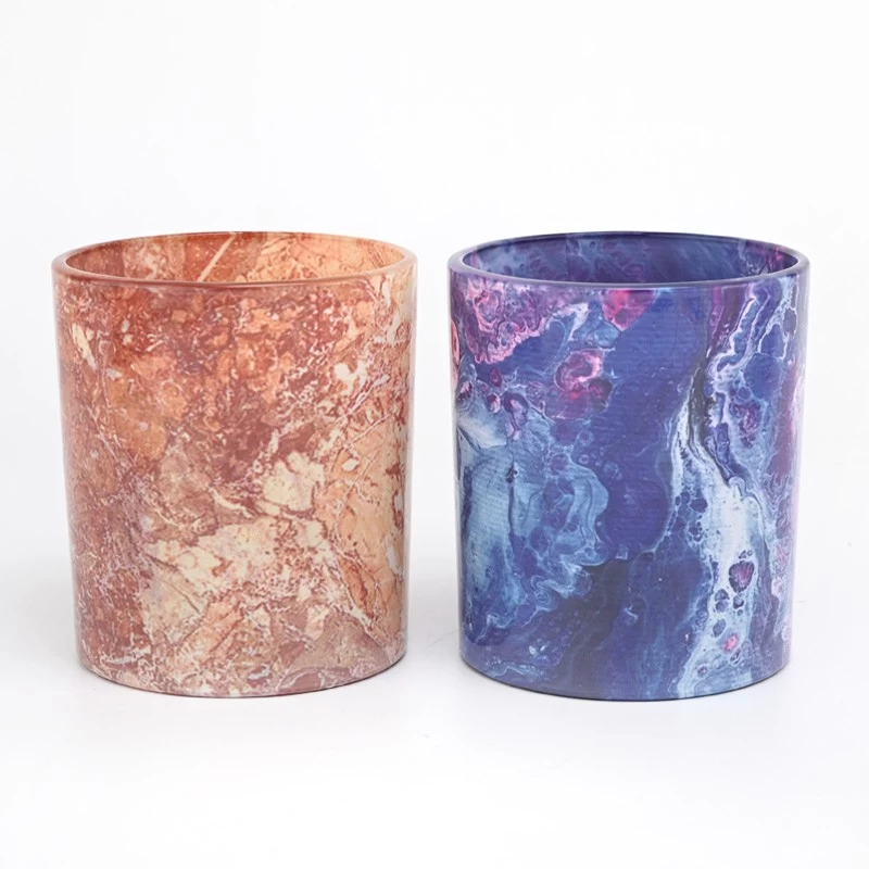Unique Painting Glass Candle Holders Empty 300ml Candle Glass
