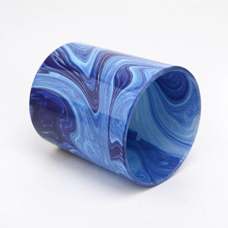 Unique Painting Glass Candle Holderes