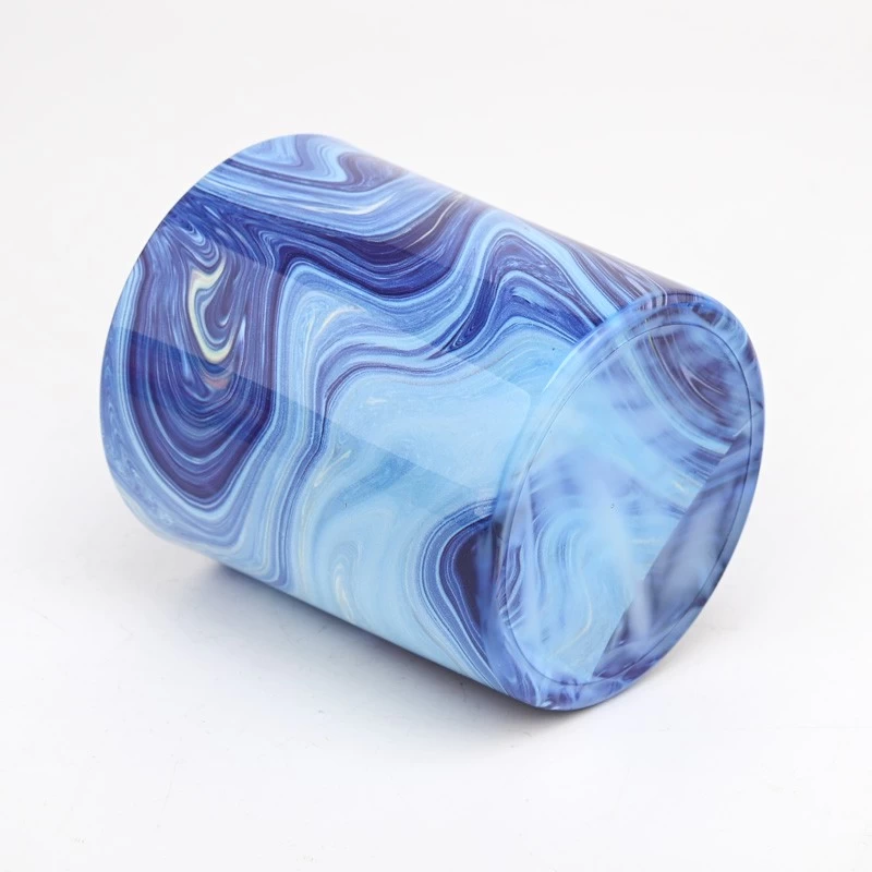 Unique Painting Glass Candle Holderes