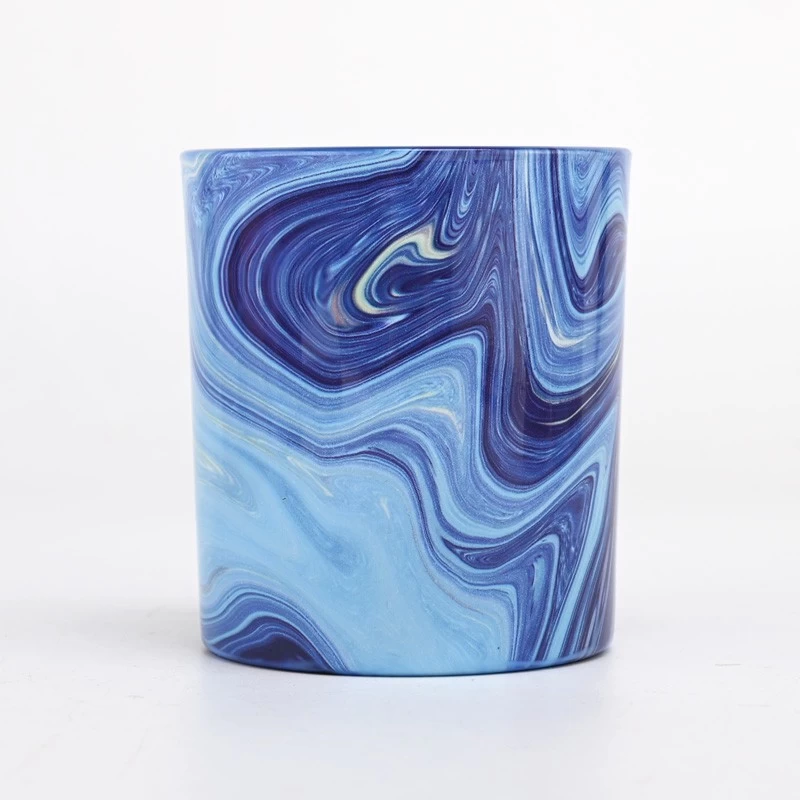 Unique Painting Glass Candle Holderes