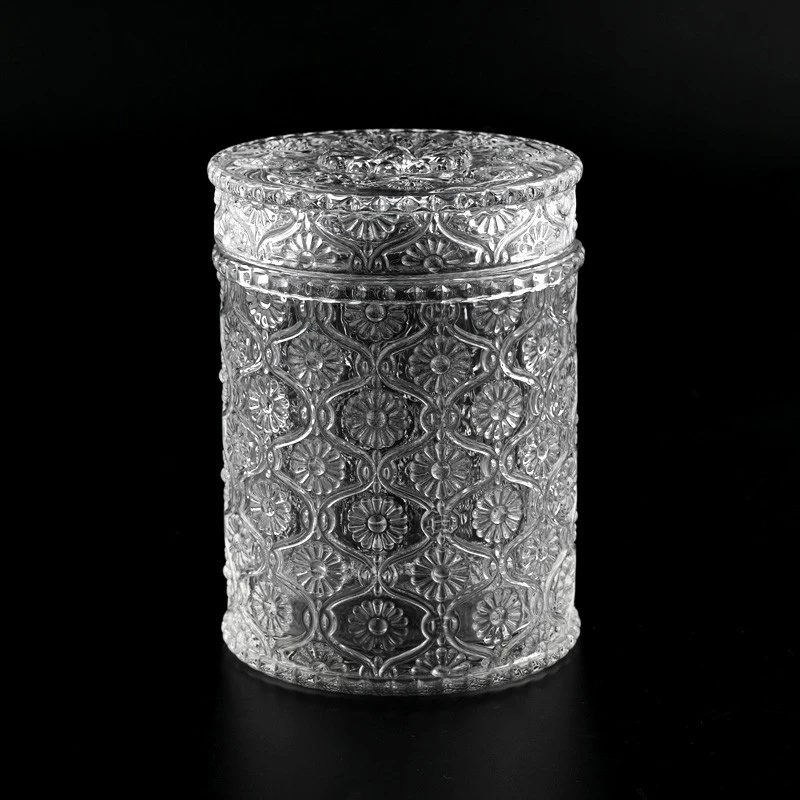 300ml 8oz Glass Candle Vessel with Lids Empty Glass Jars for Candle Making