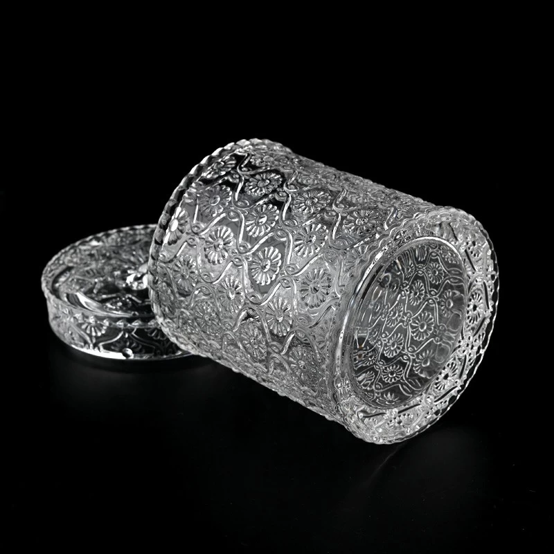 300ml 8oz Glass Candle Vessel with Lids Empty Glass Jars for Candle Making