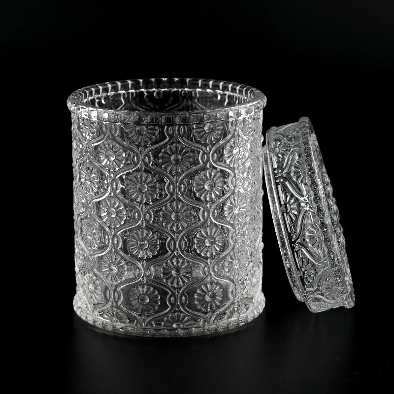 300ml 8oz Glass Candle Vessel with Lids Empty Glass Jars for Candle Making