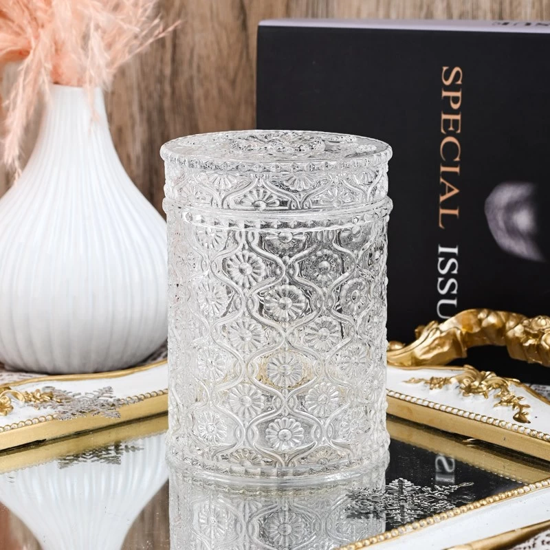 300ml 8oz Glass Candle Vessel with Lids Empty Glass Jars for Candle Making