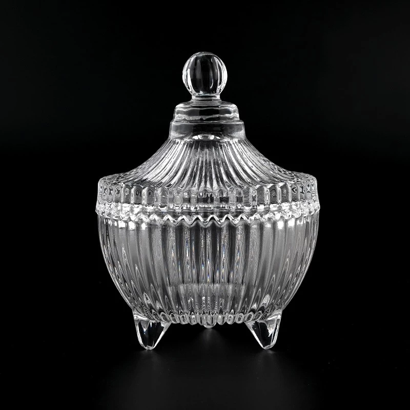 Glass Container With Lids For Candle Making Glass Storage Container