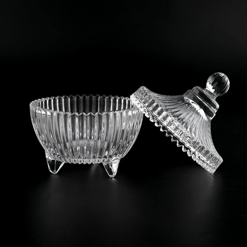 Glass Container With Lids For Candle Making Glass Storage Container