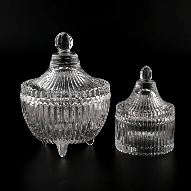 Glass Container With Lids For Candle Making Glass Storage Container