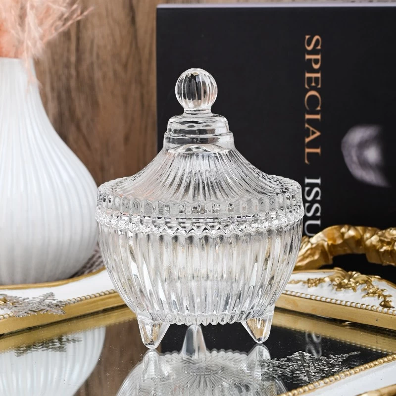 Glass Container With Lids For Candle Making Glass Storage Container