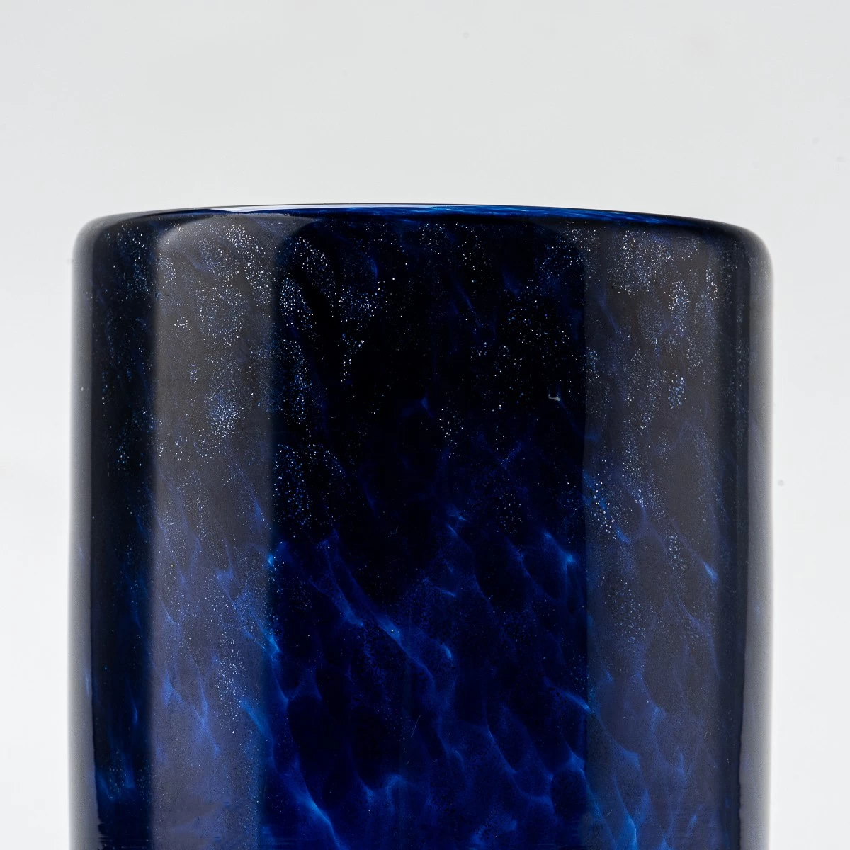  Handmade blue color Glass Candle Jar wholesale