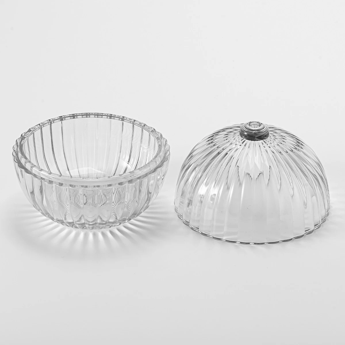 Popular Round Ball Glass Candle Vessels With Lids Glass Candles Wholesale