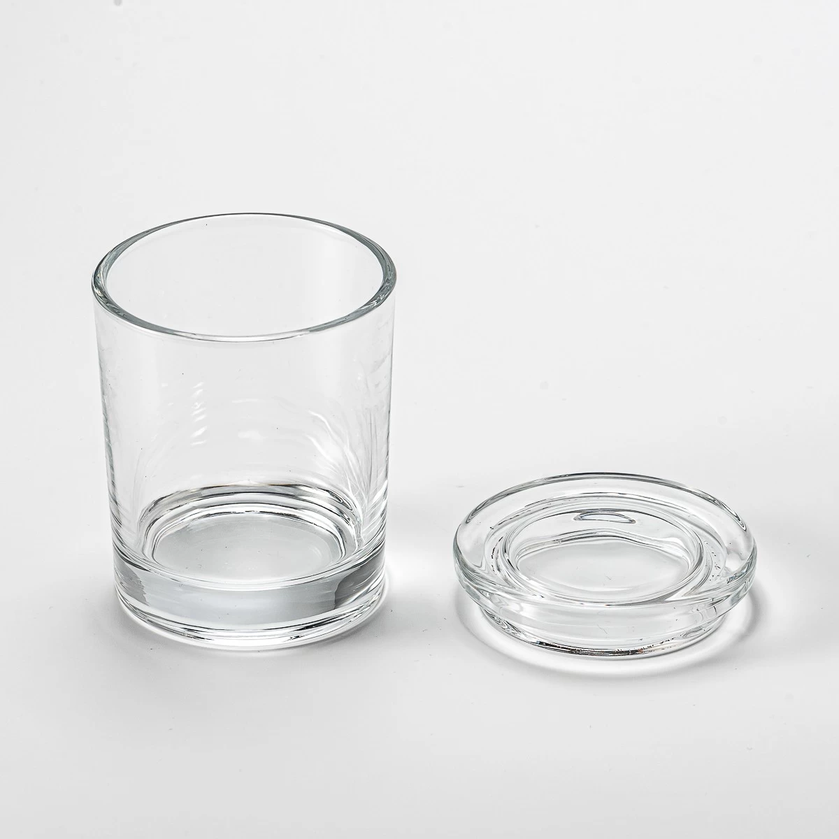 Wholesale Custom 8oz Glass Candle Jar With Glass Lids