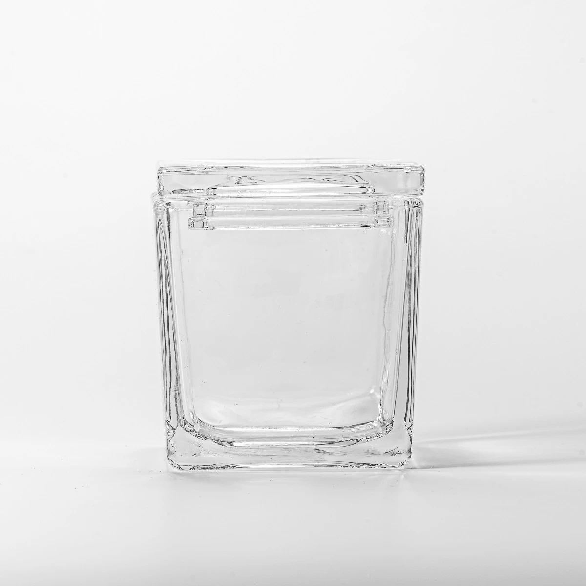 330ml 9oz Square Glass Candle Jar With Lids Custom Color Sqaure Glass Candle Jars