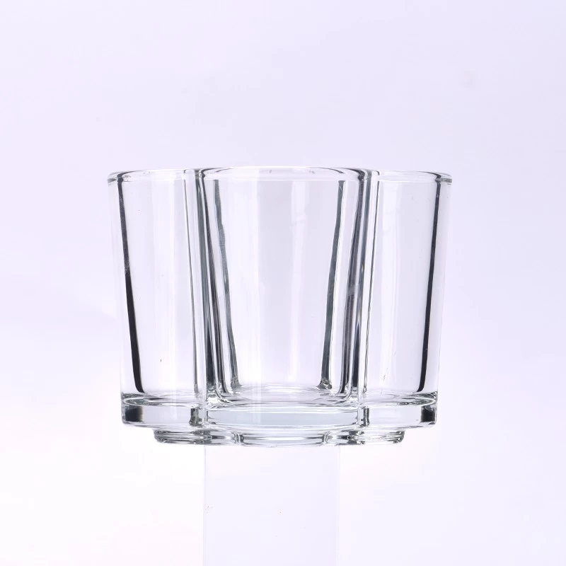 Best Price Flower Shape Candle Holders Glass Jar Scented Aromatic Home Fragrance Christmas Candles