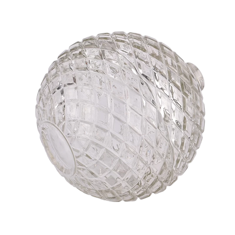 Ball Shaped Glass Candle Jar With Lids Custom Color Christmas Glass Candle Jars Wholesale
