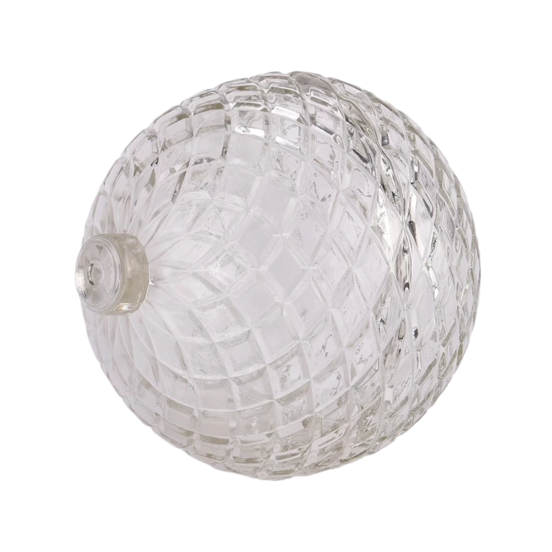 Ball Shaped Glass Candle Jar With Lids Custom Color Christmas Glass Candle Jars Wholesale