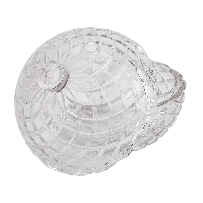 Ball Shaped Glass Candle Jar With Lids Custom Color Christmas Glass Candle Jars Wholesale
