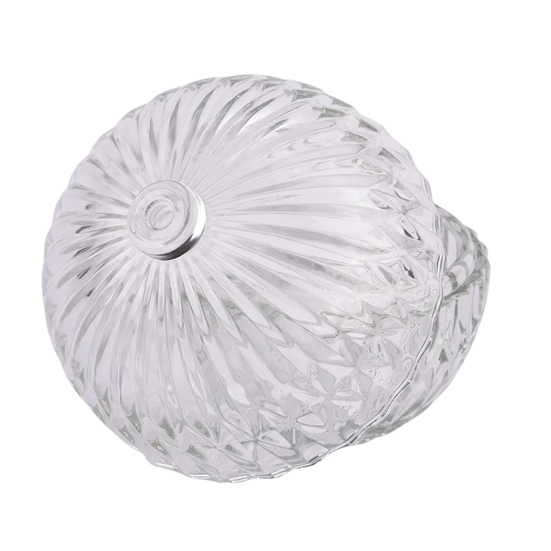 Ball Shape Glass Candle Vessels Latest Unique Customize Round Glass Candle Jar With Lid for Christmas