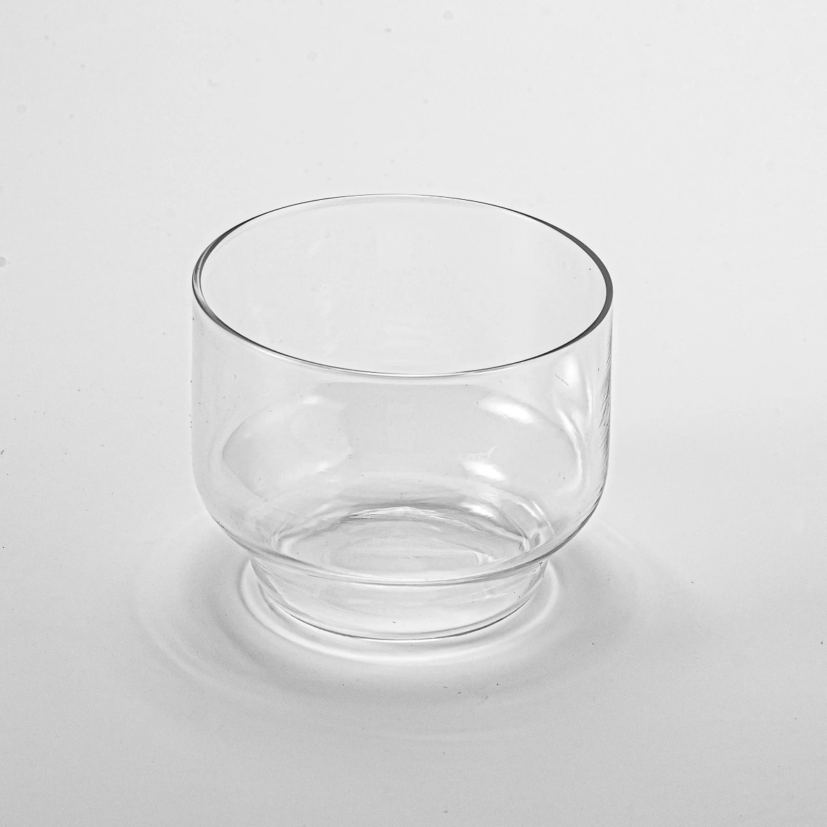 China 12oz transparent glass candle jar with steps wholesale manufacturer