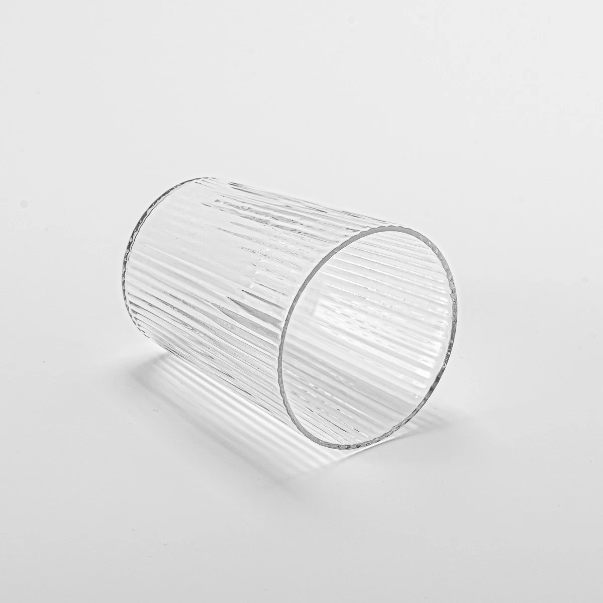 Classic Ribber Glass Cup For Drinking For Candle Making