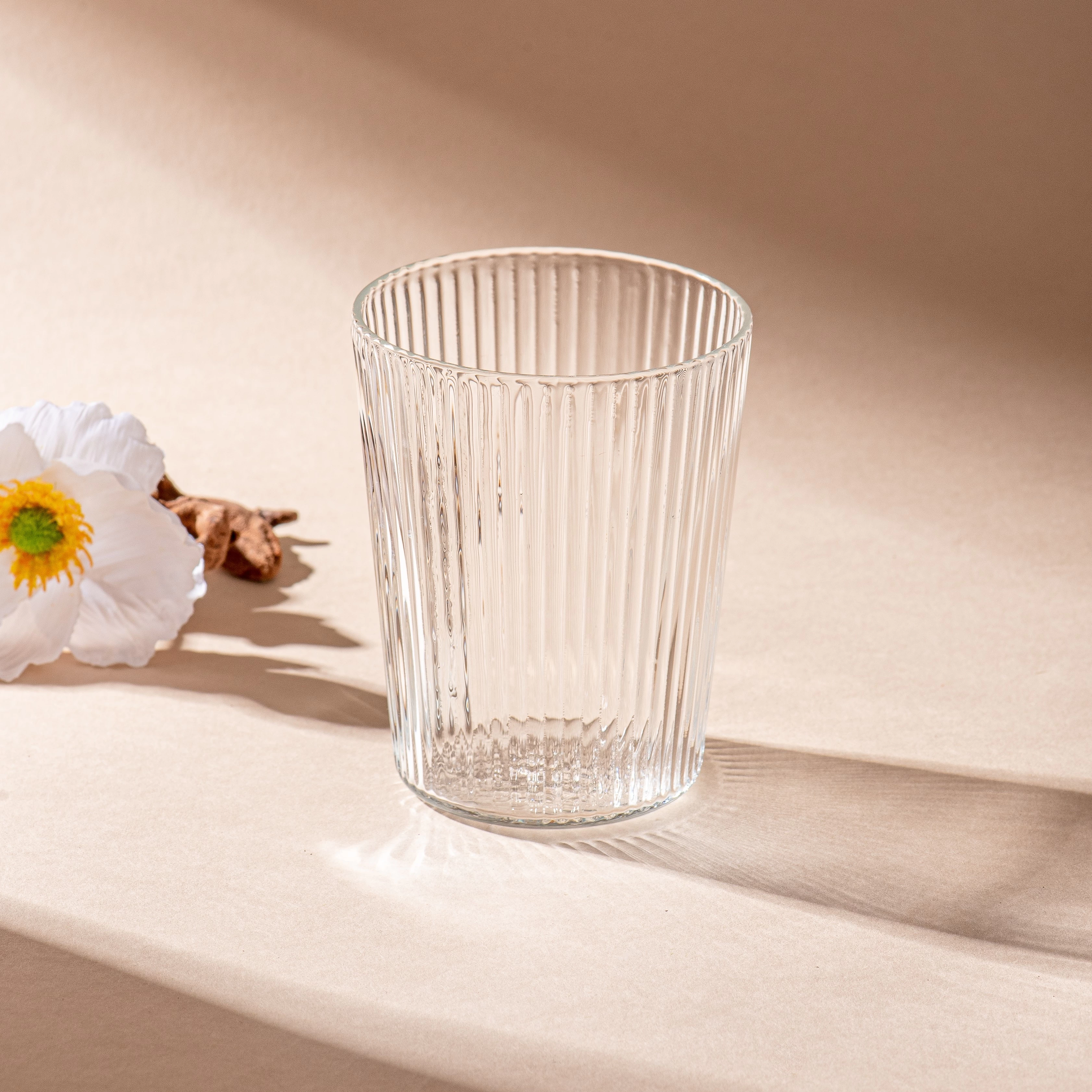 Classic Ribber Glass Cup For Drinking For Candle Making