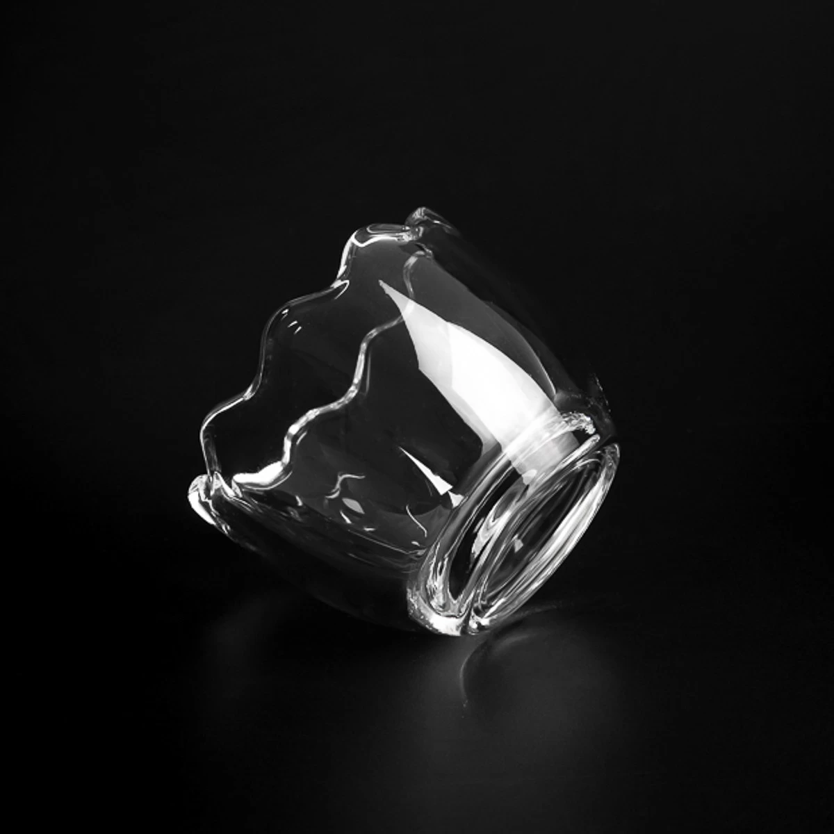 Egg Glass Candle Jar With Glass Lids Egg Shaped Glass Candle Holder 70ml Votive Glass Candle