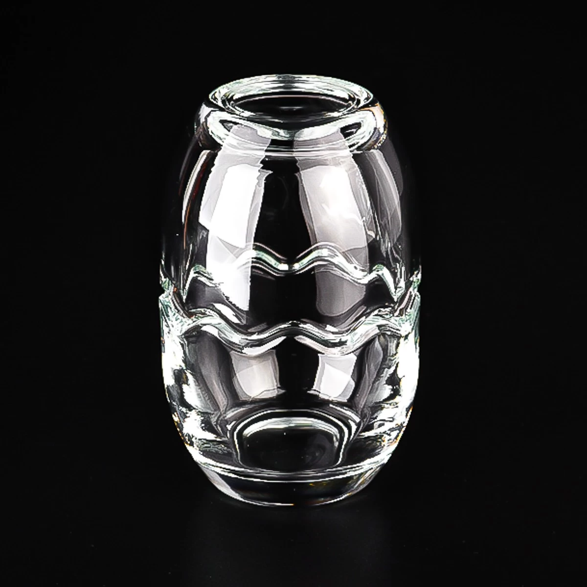 Egg Glass Candle Jar With Glass Lids Egg Shaped Glass Candle Holder 70ml Votive Glass Candle