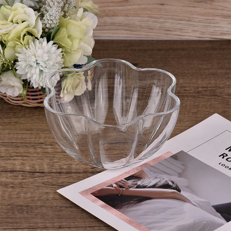 Flower Shaped Glass Candle Vessel Jumbo Glass Candle Vessels